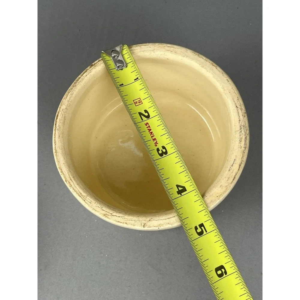 Grover Farms Fresh Butter‎  Vintage Pottery Crock Yellow Cow Advertising